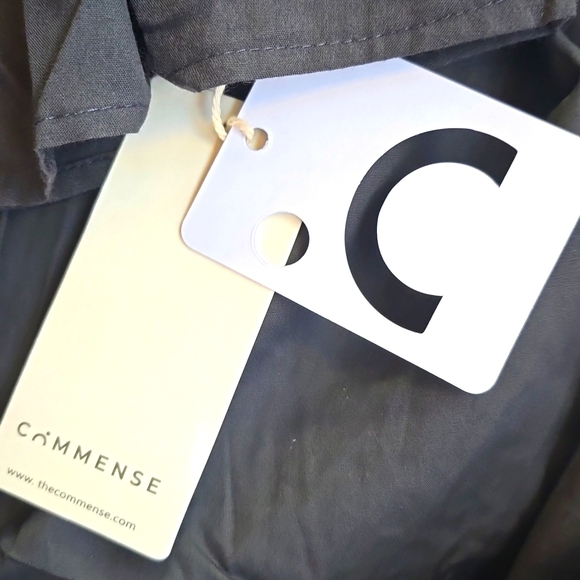 NWT Commense Patchwork Pockets Midi Dress in Black Size Medium - Picture 12 of 14